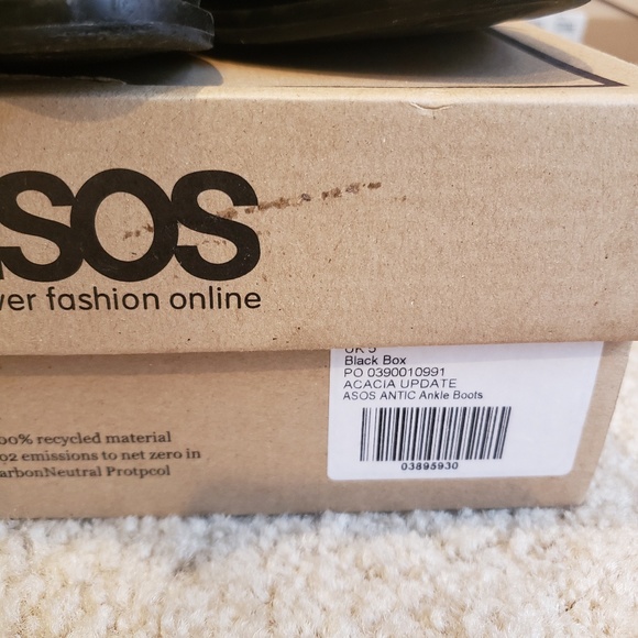 Black Patent Ankle Bootie with Fringe Detail - Picture 4 of 4